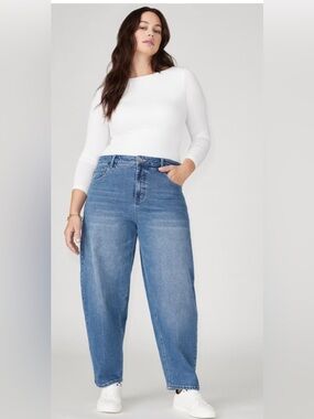 Eloquii Barrell Jean high rise blue Size 16